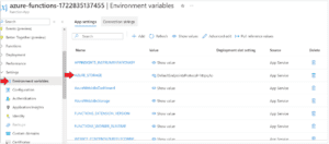 Azure appsettings