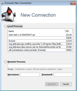 JConsole 启动界面