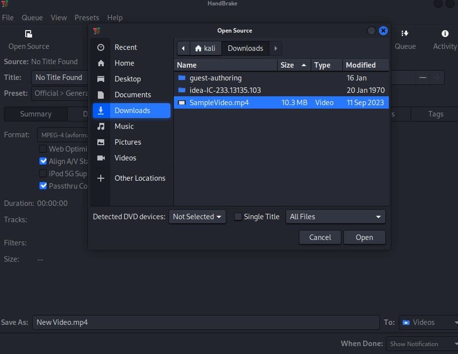 Interface for Selecting Media Files