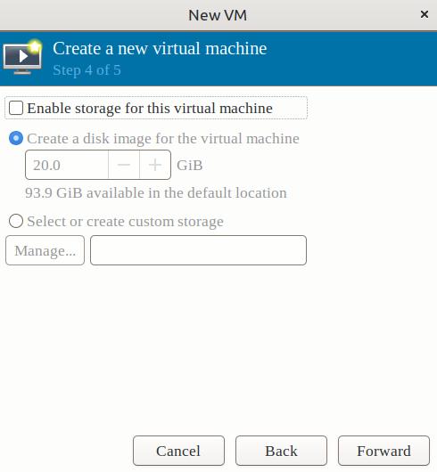 Storage Settings