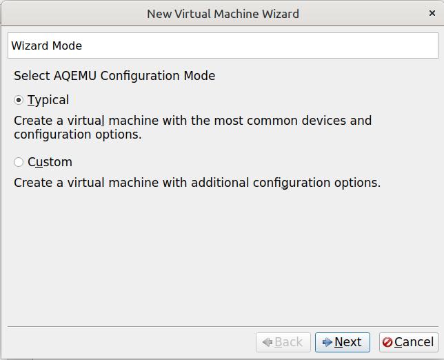 Typical configuration mode