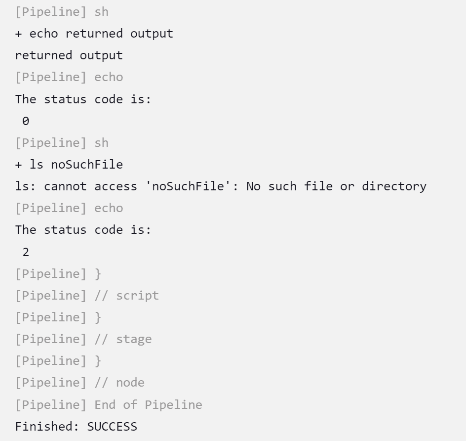 return command status in jenkins