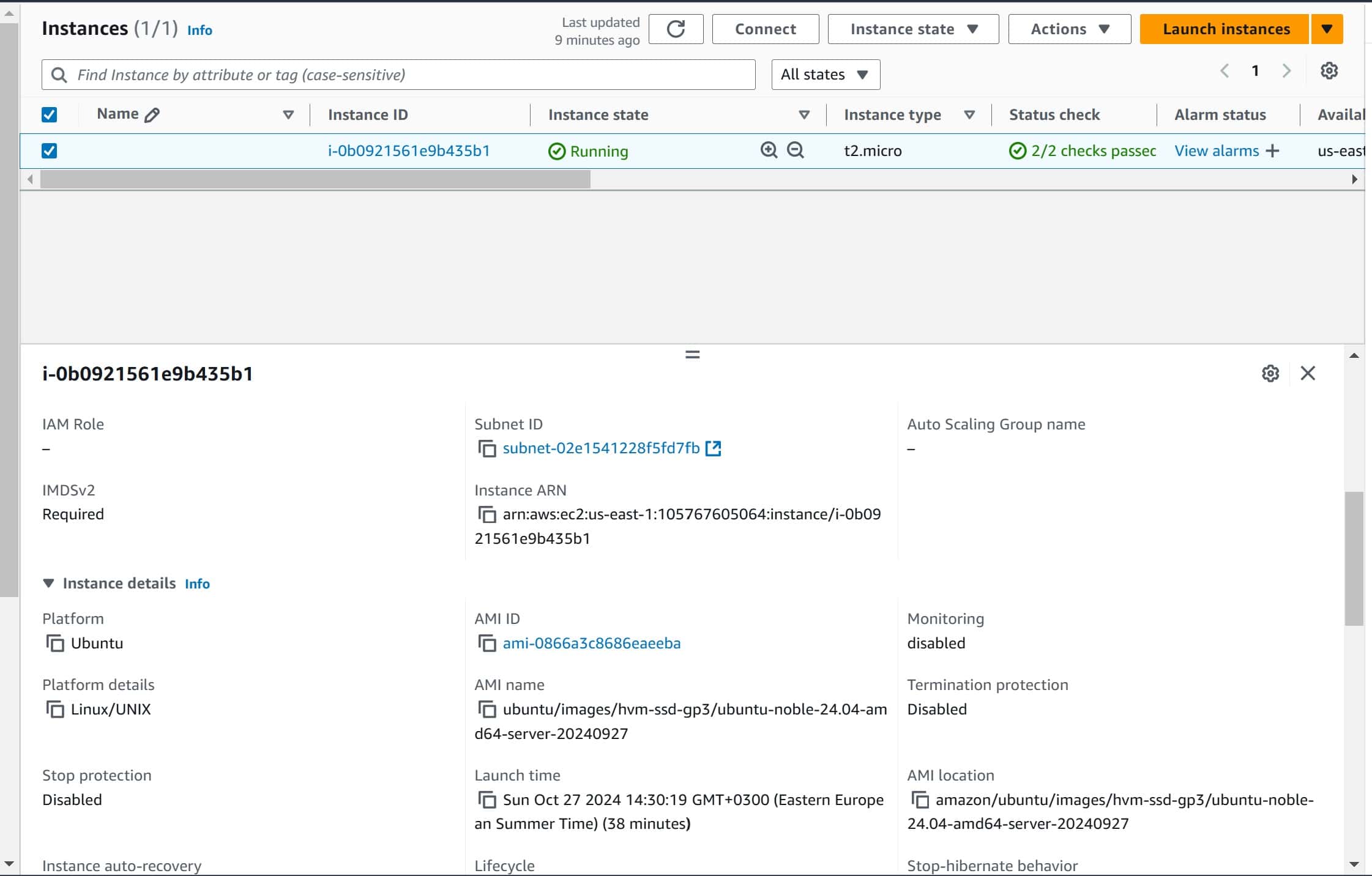 Ec2 instance configuration