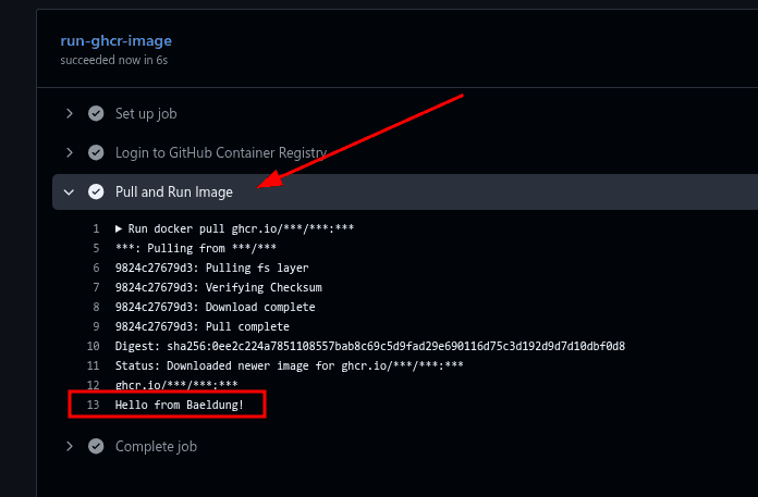 GitHub Actions 执行结果